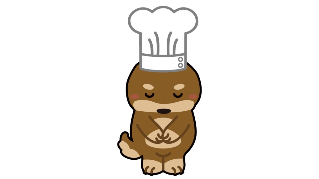 ダウンロード販売素材・販促イラスト素材・お辞儀する犬ZIP (AI, PNG形式)