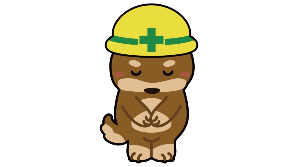 ダウンロード販売素材・販促イラスト素材・お辞儀する犬ZIP (AI, PNG形式)