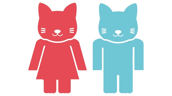 ダウンロード販売素材・販促イラスト素材・男女のピクトグラム・犬型ZIP (AI, PNG形式)