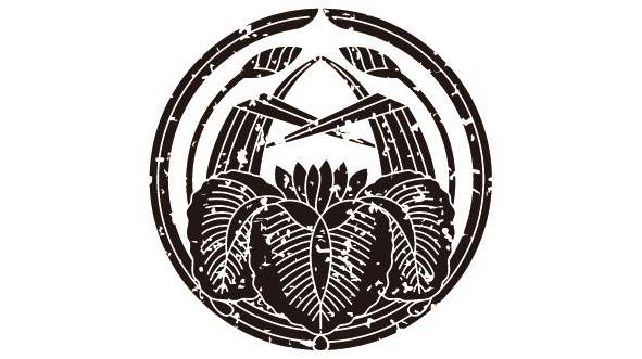 ダウンロード販売素材・家紋はんこ・杜若(かきつばた)ZIP (AI, PNG形式)