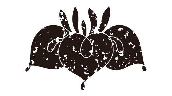 ダウンロード販売素材・家紋はんこ・杜若(かきつばた)ZIP (AI, PNG形式)