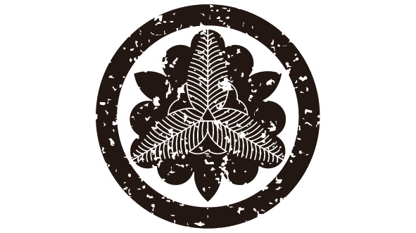 ダウンロード販売素材・家紋はんこ・杜若(かきつばた)ZIP (AI, PNG形式)