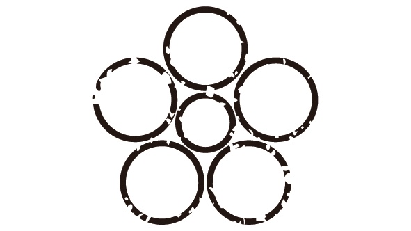 ダウンロード販売素材・家紋はんこ・梅(うめ)ZIP (AI, PNG形式)