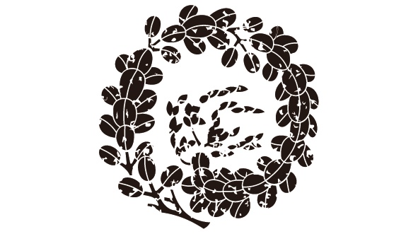 ダウンロード販売素材・家紋はんこ・萩(はぎ)ZIP (AI, PNG形式)