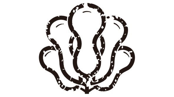 ダウンロード販売素材・家紋はんこ・瓢( ひさご)ZIP (AI, PNG形式)