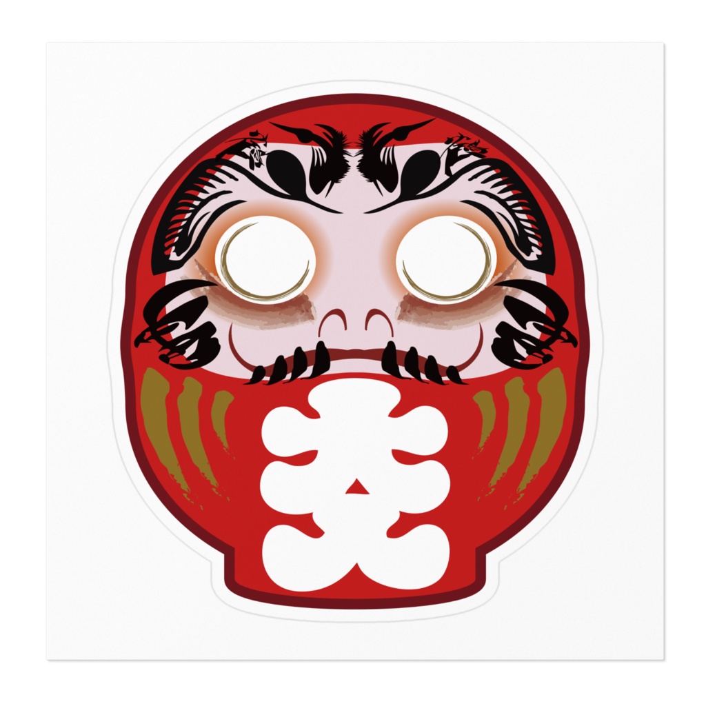 なるわん座限定!だるまステッカー(その1)