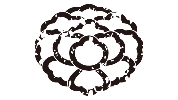 ダウンロード販売素材・家紋はんこ素材・牡丹(ぼたん)ZIP (AI, PNG形式)