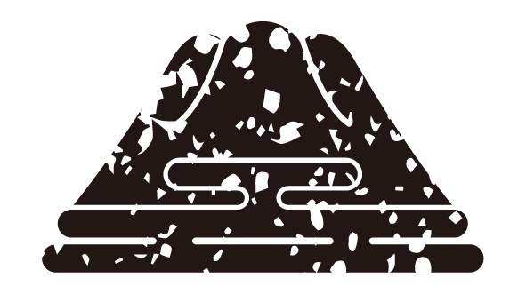 ダウンロード販売素材・家紋はんこ素材・山（やま）ZIP (AI, PNG形式)