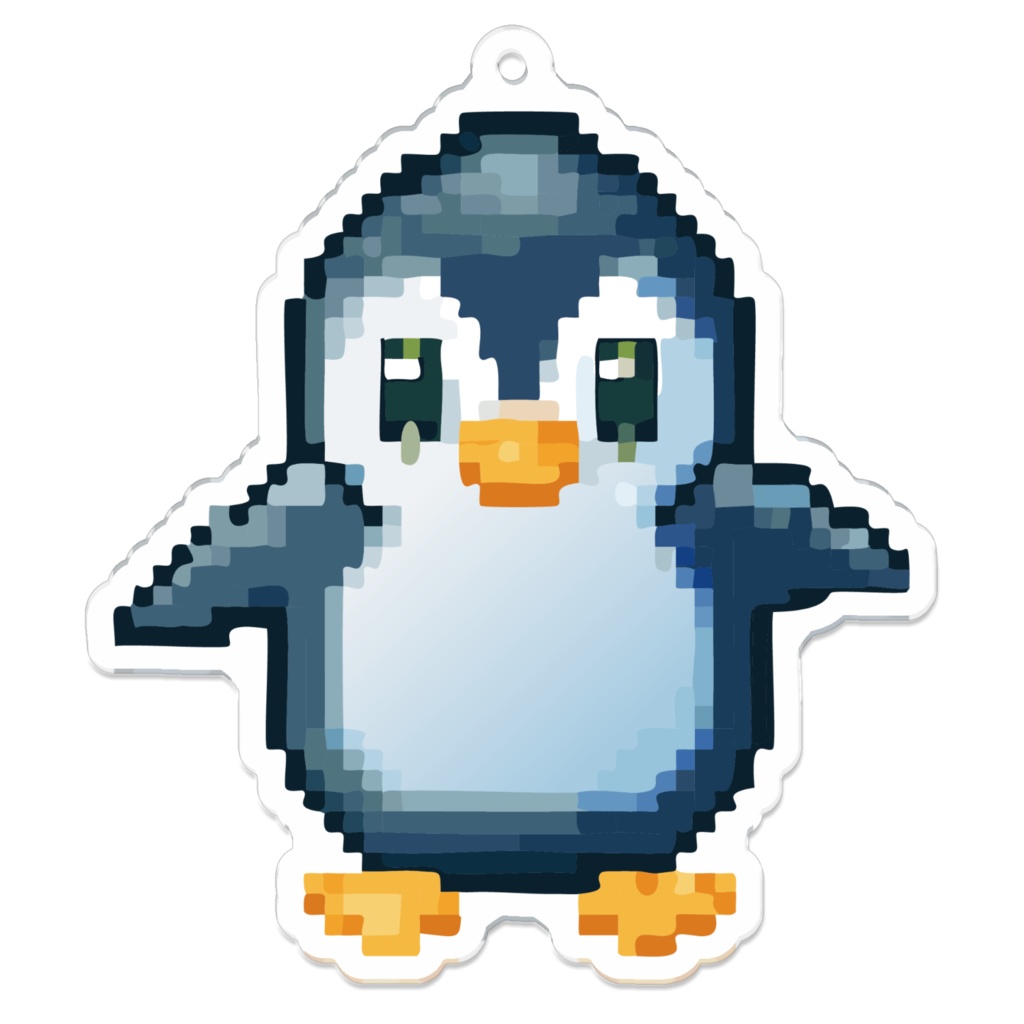 なるわん座限定アクリルキーホルダー・ドット絵ペンギンB