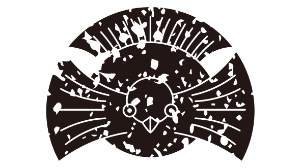 ダウンロード販売素材・家紋はんこ素材・雀(すずめ)ZIP (AI, PNG形式)