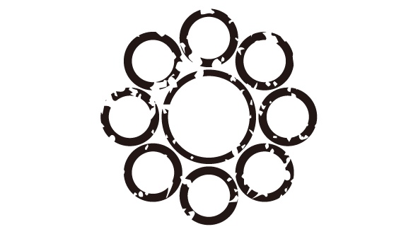 ダウンロード販売素材・家紋はんこ素材・星(ほし)ZIP (AI, PNG形式)