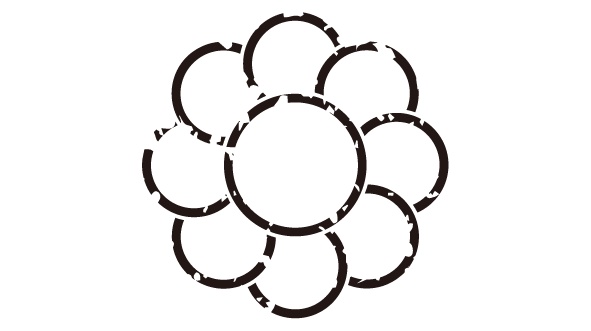 ダウンロード販売素材・家紋はんこ素材・星（ほし）ZIP (AI, PNG形式)