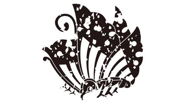 ダウンロード販売素材・家紋はんこ素材・蝶(ちょう)ZIP (AI, PNG形式)