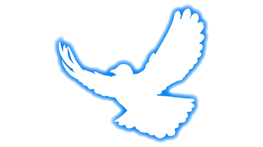 ダウンロード販売素材・販促イラスト素材・羽ばたく鳥(光彩)ZIP (AI, PNG形式)