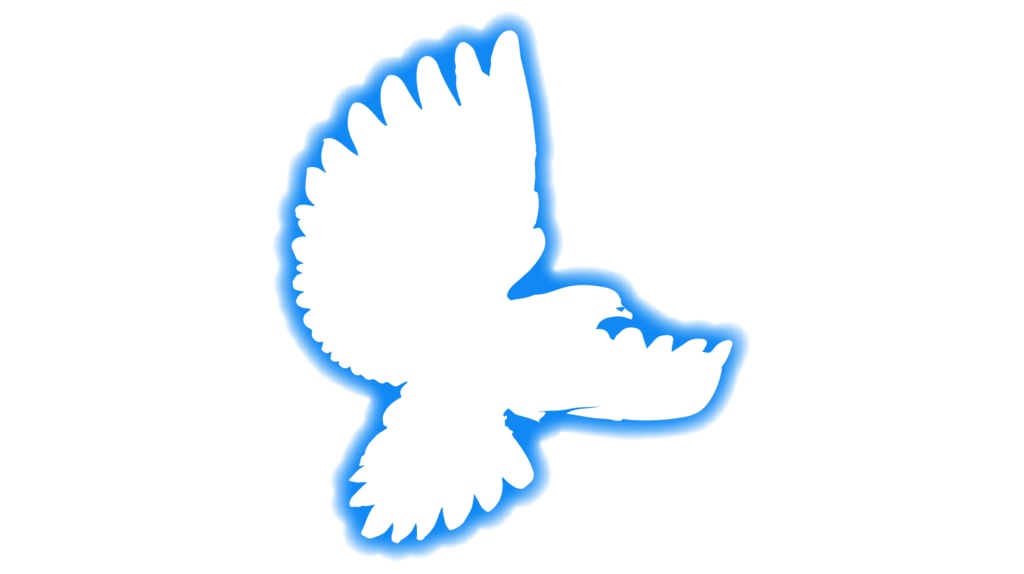 ダウンロード販売素材・販促イラスト素材・羽ばたく鳥（光彩）ZIP (AI, PNG形式)