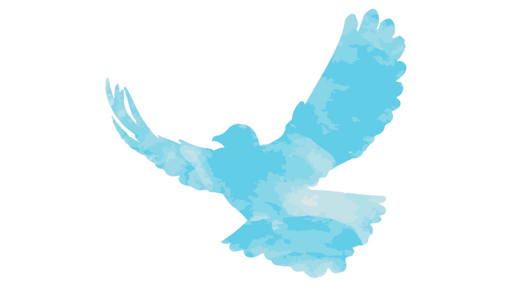 ダウンロード販売素材・販促イラスト素材・羽ばたく鳥(水彩)ZIP (AI, PNG形式)