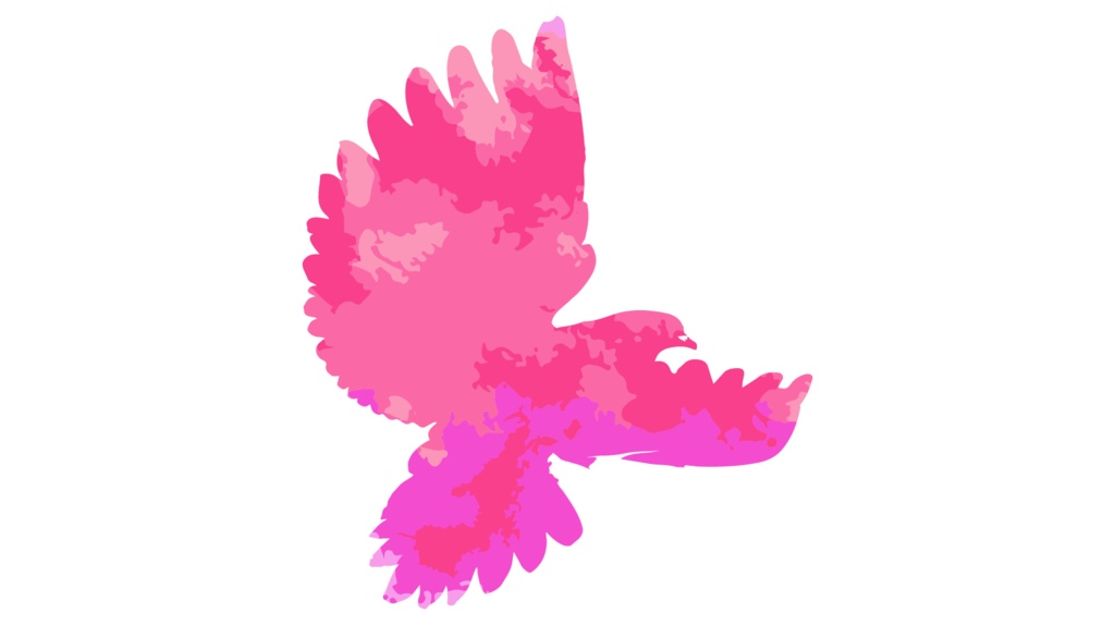 ダウンロード販売素材・販促イラスト素材・羽ばたく鳥(水彩)ZIP (AI, PNG形式)