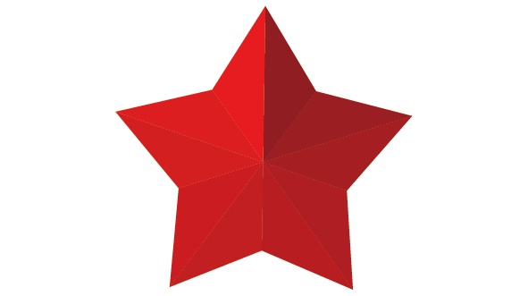 ダウンロード販売素材・販促イラスト素材・立体的な星ZIP (AI, PNG形式)