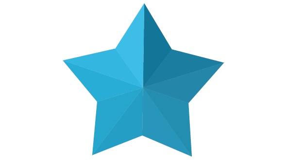 ダウンロード販売素材・販促イラスト素材・立体的な星ZIP (AI, PNG形式)