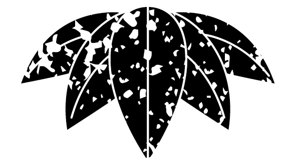 ダウンロード販売素材・家紋はんこ・笹(ささ)ZIP (AI, PNG形式)