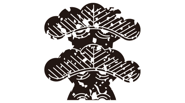 ダウンロード販売素材・家紋はんこ・松(まつ)ZIP (AI, PNG形式)