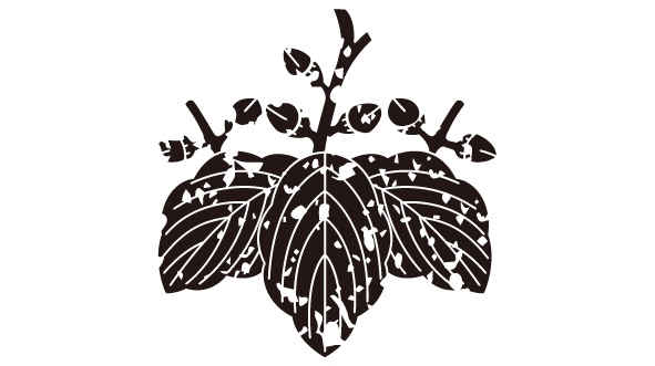 ダウンロード販売素材・家紋はんこ・柏(かしわ)ZIP (AI, PNG形式)