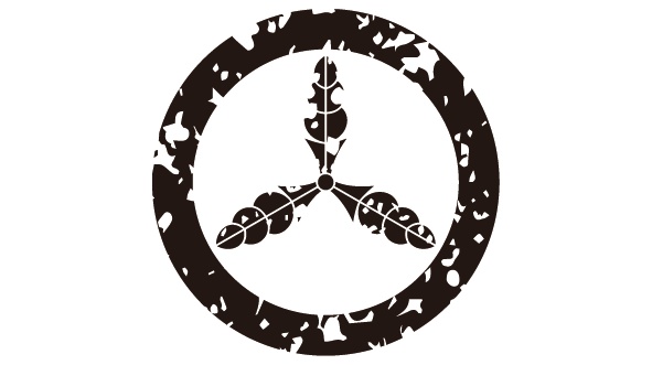 ダウンロード販売素材・家紋はんこ・柏(かしわ)ZIP (AI, PNG形式)