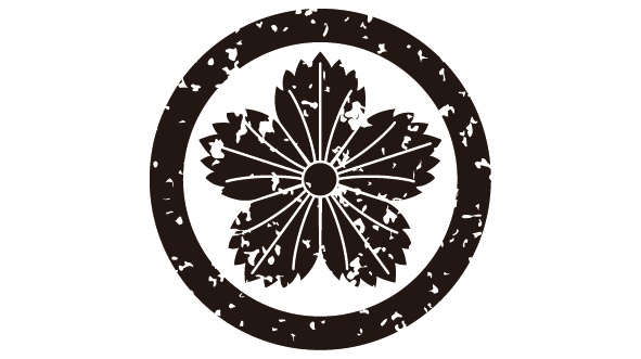 ダウンロード販売素材・家紋はんこ・撫子(なでしこ)ZIP (AI, PNG形式)