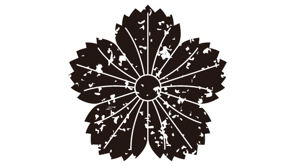 ダウンロード販売素材・家紋はんこ・撫子(なでしこ)ZIP (AI, PNG形式)