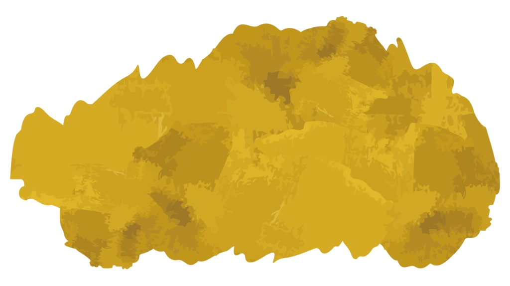 ダウンロード販売素材・販促イラスト素材・金の雲3種ZIP (AI, PNG形式)