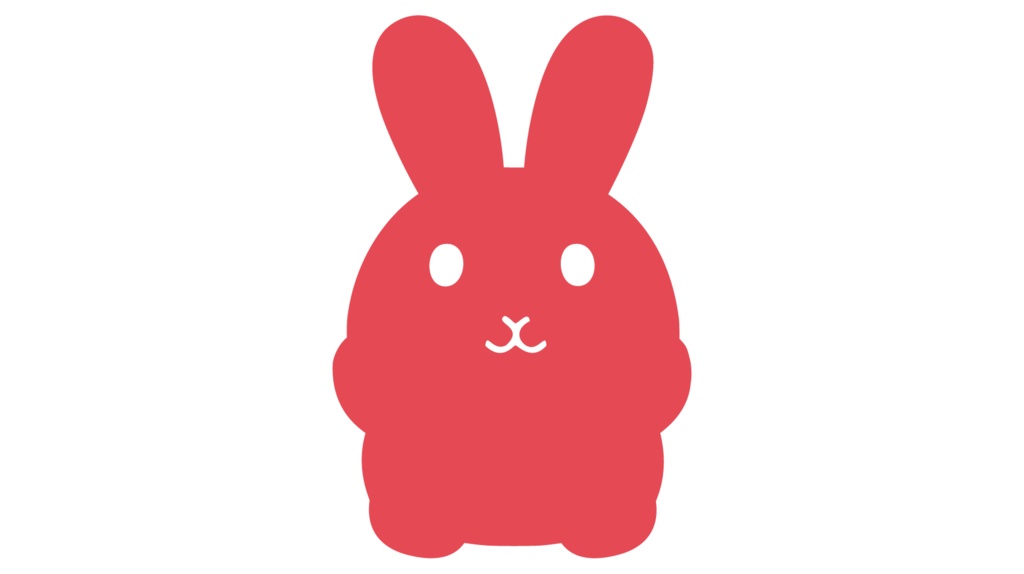 ダウンロード販売素材・販促イラスト素材・男女のピクトグラム・うさぎ型ZIP (AI, PNG形式)