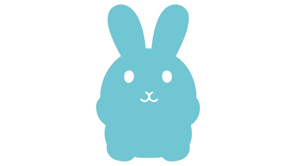 ダウンロード販売素材・販促イラスト素材・男女のピクトグラム・うさぎ型ZIP (AI, PNG形式)