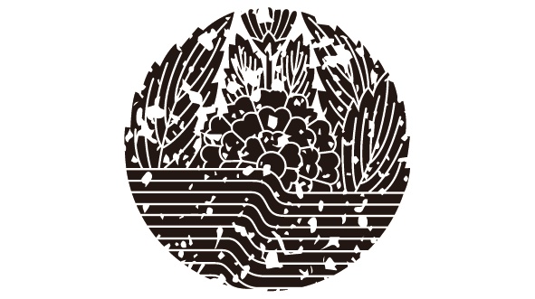 ダウンロード販売素材・家紋はんこ・山吹(やまぶき)ZIP (AI, PNG形式)