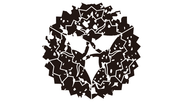 ダウンロード販売素材・家紋はんこ・山吹(やまぶき)ZIP (AI, PNG形式)