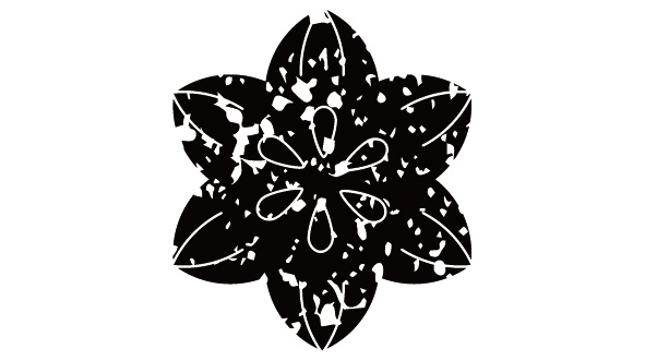 ダウンロード販売素材・家紋はんこ・鉄線(てっせん)ZIP (AI, PNG形式)