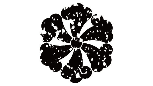 ダウンロード販売素材・家紋はんこ・鉄線(てっせん)ZIP (AI, PNG形式)