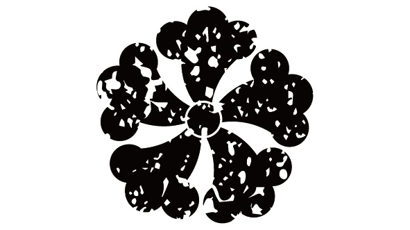 ダウンロード販売素材・家紋はんこ・鉄線(てっせん)ZIP (AI, PNG形式)