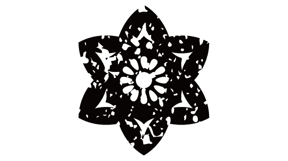 ダウンロード販売素材・家紋はんこ・鉄線(てっせん)ZIP (AI, PNG形式)