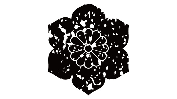 ダウンロード販売素材・家紋はんこ・鉄線(てっせん)ZIP (AI, PNG形式)