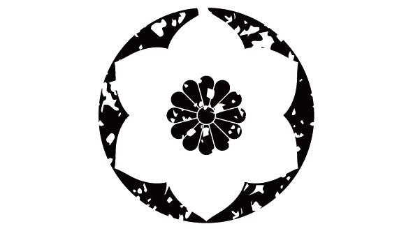 ダウンロード販売素材・家紋はんこ・鉄線(てっせん)ZIP (AI, PNG形式)