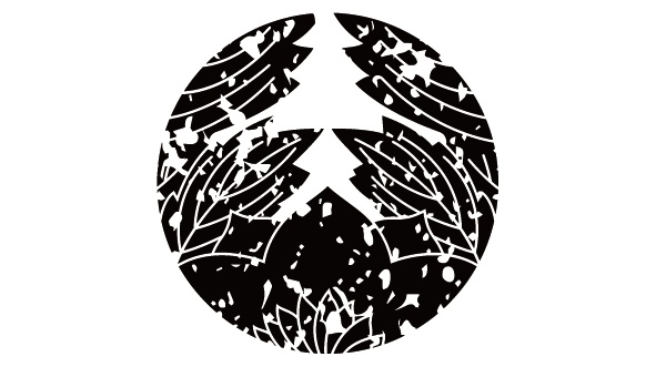 ダウンロード販売素材・家紋はんこ・鉄線(てっせん)ZIP (AI, PNG形式)