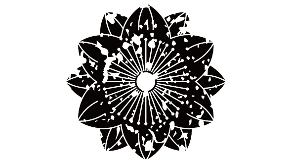 ダウンロード販売素材・家紋はんこ・鉄線(てっせん)ZIP (AI, PNG形式)