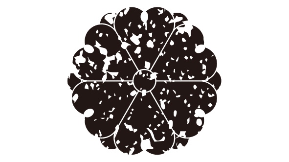 ダウンロード販売素材・家紋はんこ素材・雪(ゆき)ZIP (AI, PNG形式)