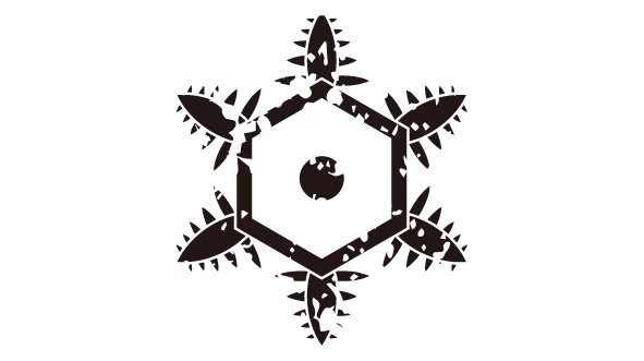 ダウンロード販売素材・家紋はんこ素材・雪(ゆき)ZIP (AI, PNG形式)