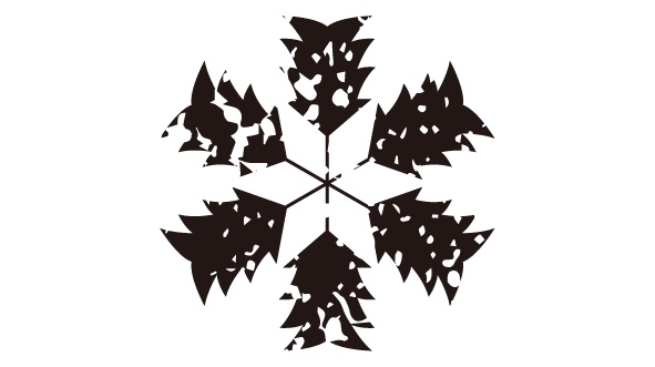 ダウンロード販売素材・家紋はんこ素材・雪(ゆき)ZIP (AI, PNG形式)