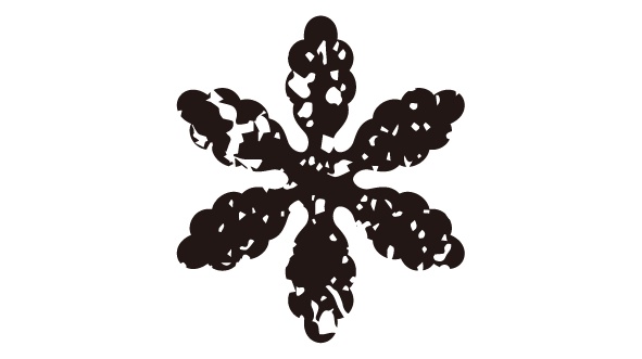 ダウンロード販売素材・家紋はんこ素材・雪(ゆき)ZIP (AI, PNG形式)