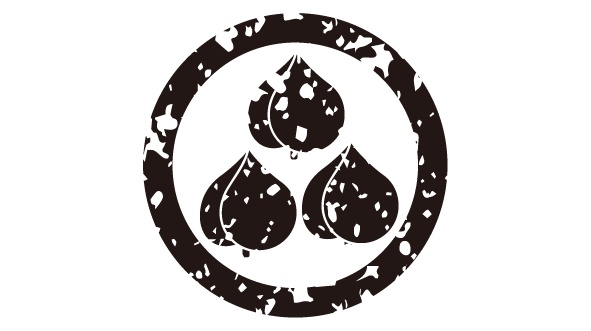 ダウンロード販売素材・家紋はんこ素材・桃(もも)ZIP (AI, PNG形式)