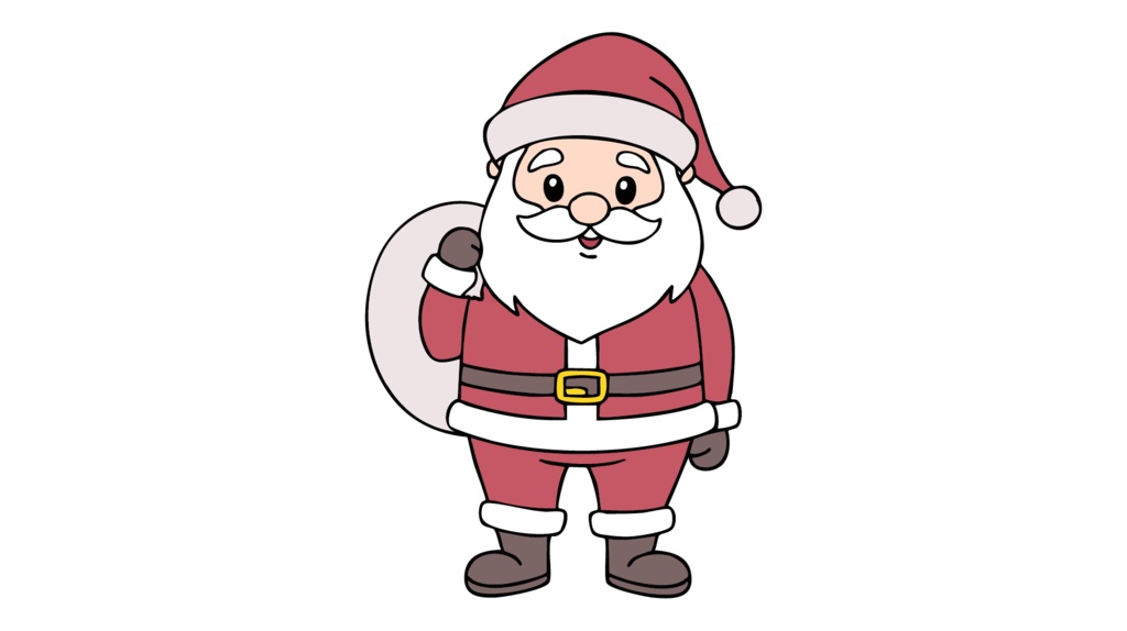 ダウンロード販売素材・販促イラスト素材・サンタクロースさんZIP (AI, PNG形式)