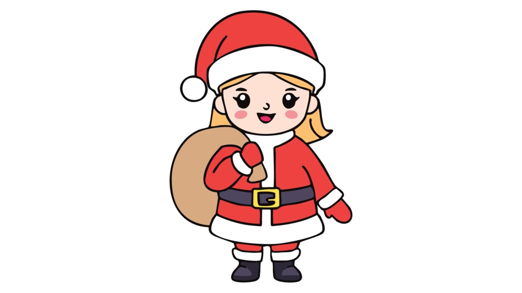 ダウンロード販売素材・販促イラスト素材・サンタクロースさんZIP (AI, PNG形式)