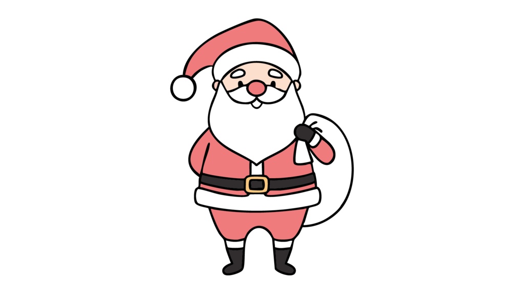 ダウンロード販売素材・販促イラスト素材・サンタクロースさんZIP (AI, PNG形式)